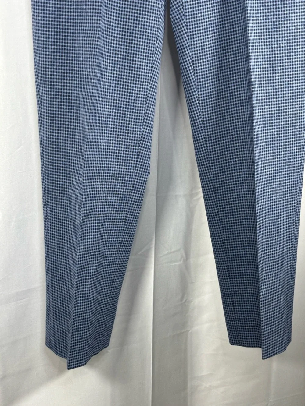 NWOT SAKS FIFTH AVENUE Men's Blue Micro-Check Suit Jacket & Trousers Size 44R